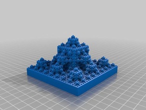 my customized 3d line fractal math 3d print model - Mito3D