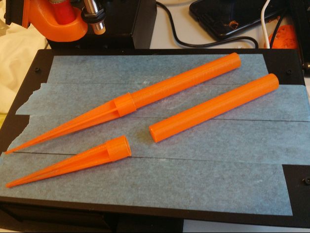 roket fırlatma tüpü kar zemin spike şişe 3D print model - Mito3D