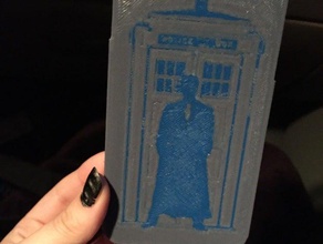 doctor iphone 6 case - dual extrusion mobile phone awesome color tardis drwho tennant 3d print model - Mito3D