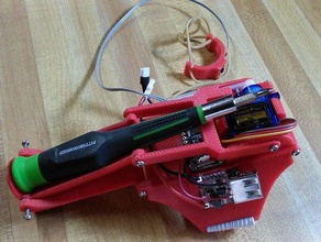 robotic third hand tool holders & boxes designspark mechanical hackaday rsdoc screwdriver servo trinket pro 3d print model - Mito3D