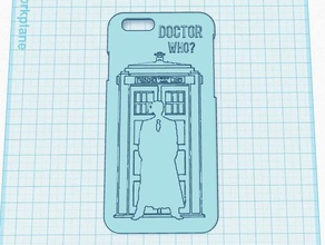 doctor iphone 6 case - embossed image tardis mobile phone awesome cool emboss tennant 3d print model - Mito3D