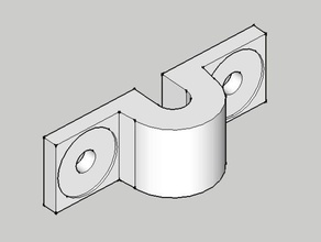 pesado-dever de malha arame prateleira parede clip - 2 parafusos ancoragem peças substituição suporte do fio 3d print model - Mito3D