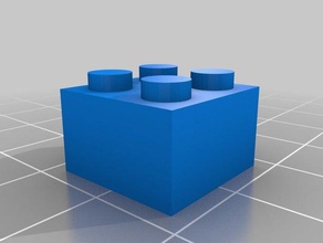 my customized lego brick2x2 attempt 2 construction toys 3d print model - Mito3D