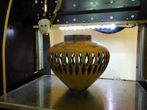 gelochte Holz-vase Haushalt versorgt durchlöcherte vase Holz 3d print model - Mito3D