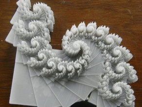 espiral fractal baseado afim ifs matemática 3d fractais 3d print model - Mito3D