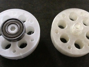 pulley wheel serpentine belt parametric 3d printer extruders auger drive driven extruder filament 3d print model - Mito3D