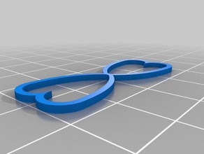 infinity coração jóias charme colar pingente 3d print model - Mito3D