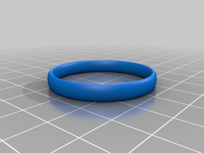 anel de 32 mm em forma elipse anéis personalizado 3d print model - Mito3D