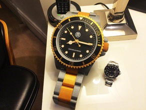 large scale divers watch desk clock gadgets 3d print model - Mito3D