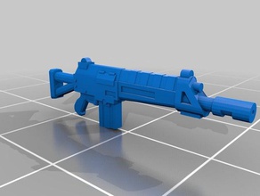 28mm fucile d'assalto oggetti di scena 40k braccia assalto autogun la pistola in miniatura modello necromunda il l'arma 3d print model - Mito3D