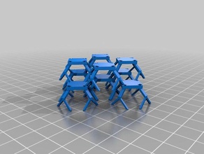 honeycomb stacking stool math art openscad parametric 3d print model - Mito3D