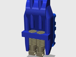 dual jhead bowden cooling mount 3d printer parts extruder j-head mk5 adapter cooler j head 3d print model - Mito3D