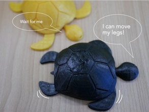tortue de bouger les jambes animaux animal en mouvement la 3d print model - Mito3D