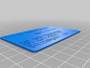 silics 1mm-Karte - Organisation kundengebundene 3d print model - Mito3D