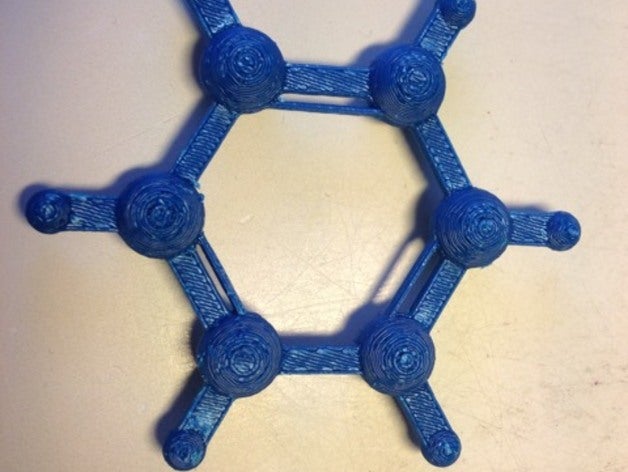 benzene learning 3D print model - Mito3D