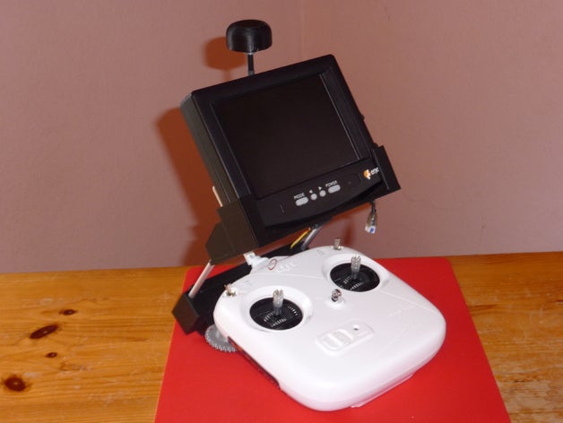 dji phantom fpv monitor, Empfänger, Halter r c Fahrzeuge Batterie-Halter monitor mount 3D print model - Mito3D