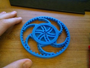 6-part ringthing math art door flower gear 3d print model - Mito3D