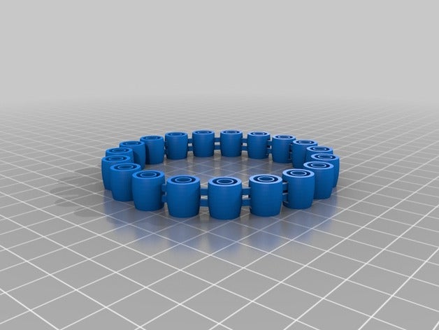 minha confortável personalizado flexy jingly pulseira pulseiras 3D print model - Mito3D