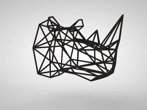 rhino tête de maillage sculptures 3d print model - Mito3D