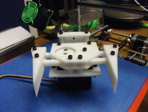 robo garra único servo de design robótica 3d print model - Mito3D