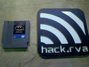 hackrva sign signs & logos g-code gcode 3d print model - Mito3D