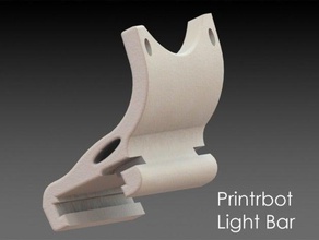 printrbot light bar mount 3d Drucker Zubehör Halterung led Licht Montage 3d print model - Mito3D
