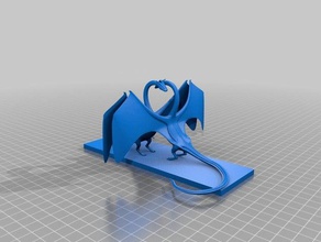 dragon topper sculptures twin 3d print model - Mito3D