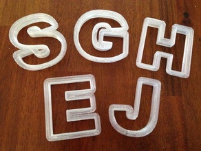 text cookie cutters kitchen & dining 3d print model - Mito3D