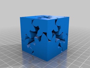 my customized cube gears 01 interactive art 3d print model - Mito3D