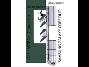 titular do telefone samsung galaxy core duo opel astra h de 2004 a 2010 celular núcleo suporte smartphone 3d print model - Mito3D