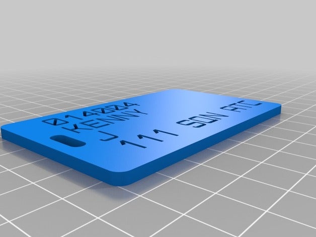 kenny organização personalizado 3D print model - Mito3D