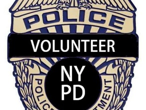 nypd junior bénévoles insigne de police 2d art new york la jouet 3d print model - Mito3D