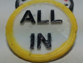 poker all-in button round color collar games allin chip 3d print model - Mito3D