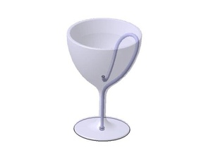 pythagorean cup without central pin kitchen & dining blague champagne cups engeneering fluid fluids humour joke physics prank pythagoras science siphon surprise 3d print model - Mito3D