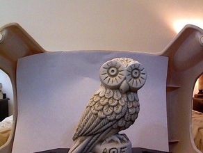 búho de atenea exploraciones & réplicas athena makerbotdigitizer owl scan 3d print model - Mito3D