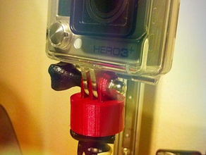 gopro fixation pour trépied standard 1 4-20 unc vis de la caméra le mont 3d print model - Mito3D