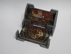 runewars deck holder vertical discard pocket toy & game accessories card runewar 3d print model - Mito3D