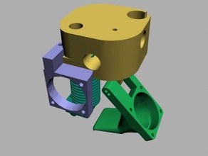 ulticampy - end caldo supporto modded + il mio livello di ventola dei fan e3d Stampante 3d parti 3d print model - Mito3D