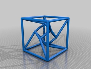 il mio personalizzato distorto tesseract matematica arte su misura 3d print model - Mito3D