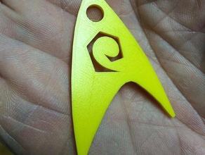 star trek engineering key chain dangle automotive charm keys chains ring rings 3d print model - Mito3D
