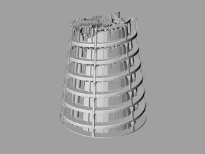 tower babel under construction buildings & structures church seetheworld spiral 3d print model - Mito3D