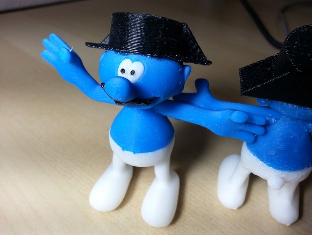 tricornio smurf pitufo guardia civil - Zubehör Zivil gorra gorro hat sombrero tricorn 3D print model - Mito3D