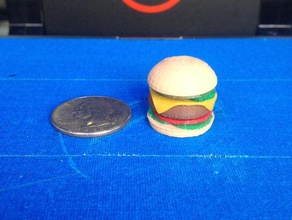 cheeseburger cibo bevanda 3d l'esperimento ingredienti modello pla supportless tinkercad 3d print model - Mito3D