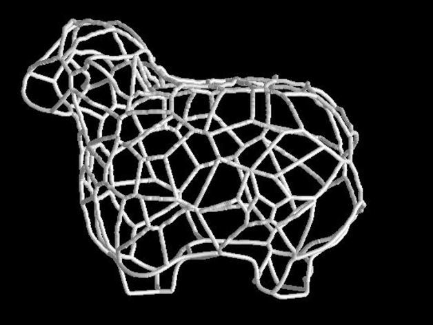 de voronoi ovejas a los animales animal las 3D print model - Mito3D