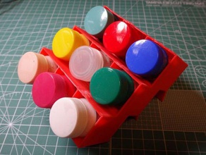 paint bottle case containers cases desk tidy 3d print model - Mito3D