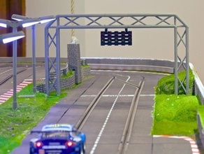começando luzes modular transversal brinquedo & acessórios para jogos a corrida slot car de carros carro pista atravessar truss 3d print model - Mito3D