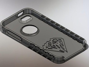 iphone 5 5s caso de telefone diamante celular 3d print model - Mito3D