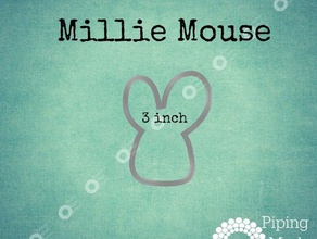 millie mouse kitchen & dining cookie cutter 3d print model - Mito3D