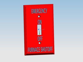 wall switch cover - furnace shutoff replacement parts light wally 3d print model - Mito3D