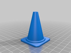 single extrusion traffic cone construction toys 3d extrude monkeyfab prime 3d print model - Mito3D